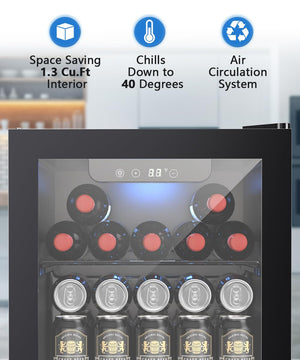 1.3 Cu.Ft Beverage Refrigerator Cooler W5836H
