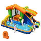 8-in-1 Jumping Castle with Slide and 520W Blower