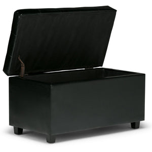 Cosmopolitan - Storage Ottoman - Midnight Black by Couch.com