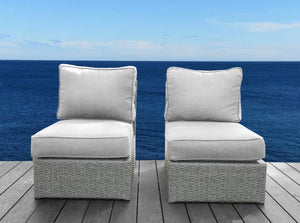 Armless Patio Chair With Cushions by Couch.com