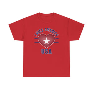 "I Miss America" Heart Unisex Heavy Cotton Tee