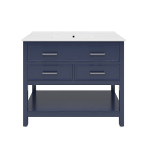Bathroom Vanity With Ceramic Sink, Tip Out Tray & 2 Full Extension Drawers