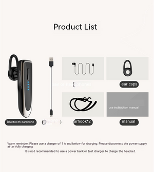Bluetooth Headset Bluetooth 5.0 Earpiece Dual Mic Noise Cancelling Bluetooth Earpiece 16Hrs Talktime Wireless Headset Hands-Free Earphone for Truck Driver Handsfree Headphones Mini Wireless Earphone Earbud Earpiece