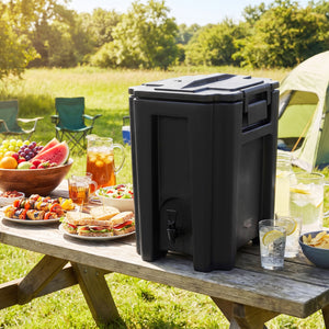 13.2 Gal Insulated Beverage Dispenser Commercial with Two-Stage Faucet-Black