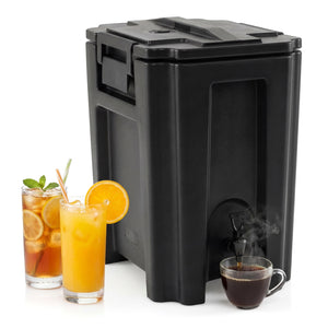 13.2 Gal Insulated Beverage Dispenser Commercial with Two-Stage Faucet-Black