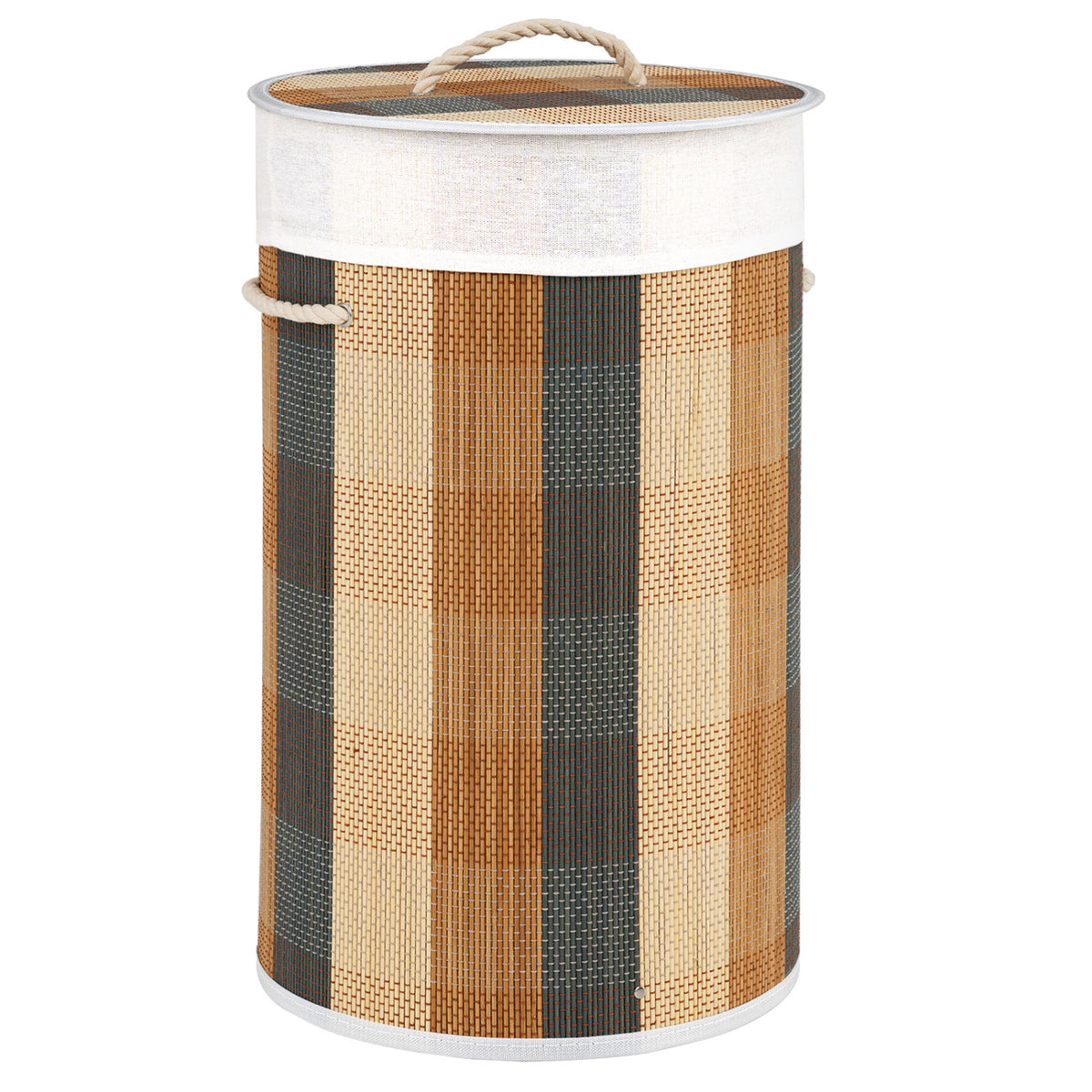 13.2 Gal Laundry Hamper with Removable and Machine-Washable Liner-Multicolor