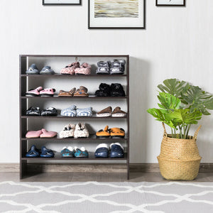3 Pieces 31-Inch Stackable Multi-Shape Shoe Rack-White