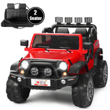 12V 2-Seater Ride on Car Truck with Remote Control and Storage Room-White