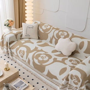 Chenille Sofa Cover Blanket, Couch Cover Blanket Throws for Couches Living Room Furniture Throw Covers