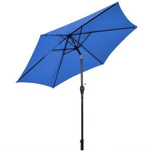 9 ft Patio Outdoor Umbrella with Crank-Orange