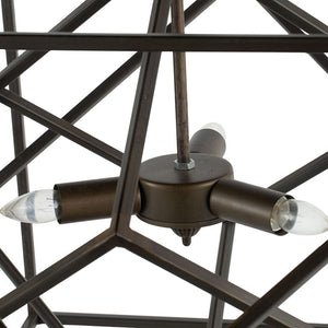 3 Light Metal Chandelier, Hanging Light Fixture With Adjustable Chain For Kitchen, Bulb Not Included - Black by Couch.com