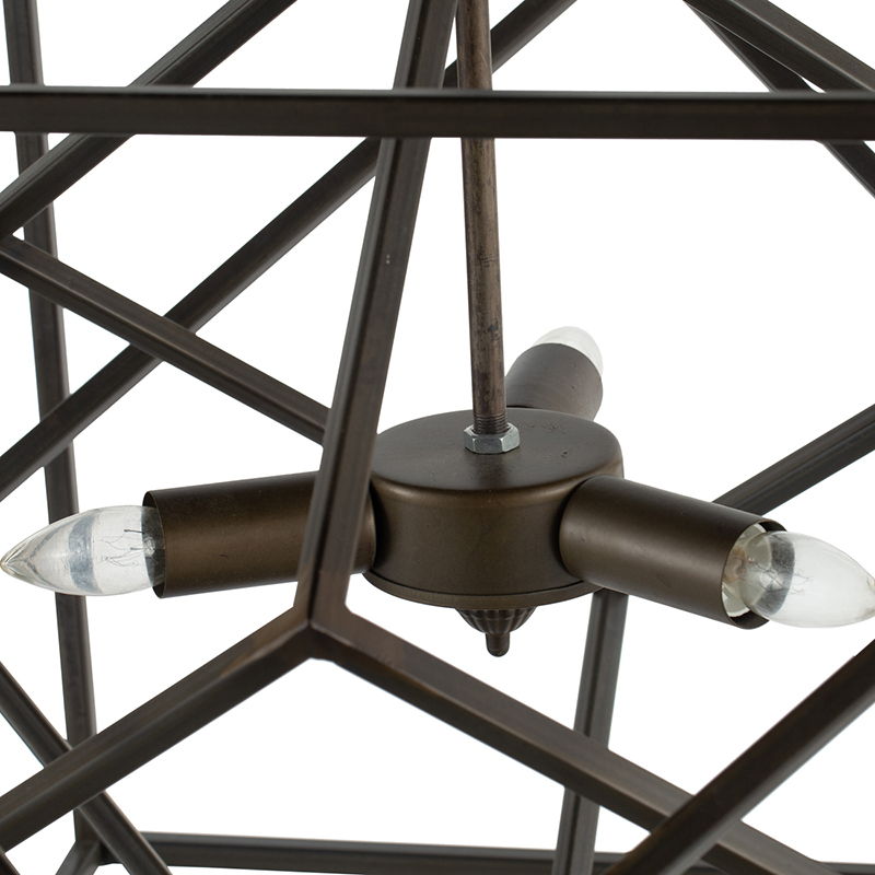 3 Light Metal Chandelier, Hanging Light Fixture With Adjustable Chain For Kitchen, Bulb Not Included - Black by Couch.com