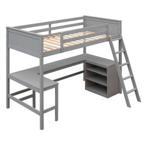 Loft Bed With Shelves With Desk