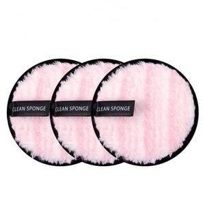 1/3PCS New Makeup Removal Sponge Flutter Wash Cotton Flapping Reusable Wet Sponge Face Puff Soft Natural Cleaner Premium Microfiber Cloth