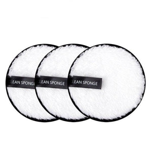 1/3PCS New Makeup Removal Sponge Flutter Wash Cotton Flapping Reusable Wet Sponge Face Puff Soft Natural Cleaner Premium Microfiber Cloth