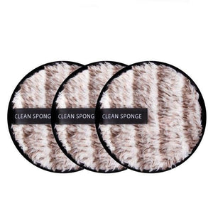1/3PCS New Makeup Removal Sponge Flutter Wash Cotton Flapping Reusable Wet Sponge Face Puff Soft Natural Cleaner Premium Microfiber Cloth