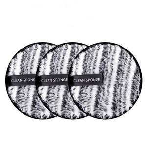 1/3PCS New Makeup Removal Sponge Flutter Wash Cotton Flapping Reusable Wet Sponge Face Puff Soft Natural Cleaner Premium Microfiber Cloth