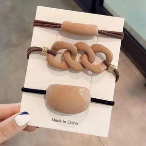 1/3Pcs/Set Women Scrunchie Hair Ties Ponytail Holder Headband Rubber Bands Fashion Elastic Hair Bands Hair Rope Gorgeous Hair Accessories For Women