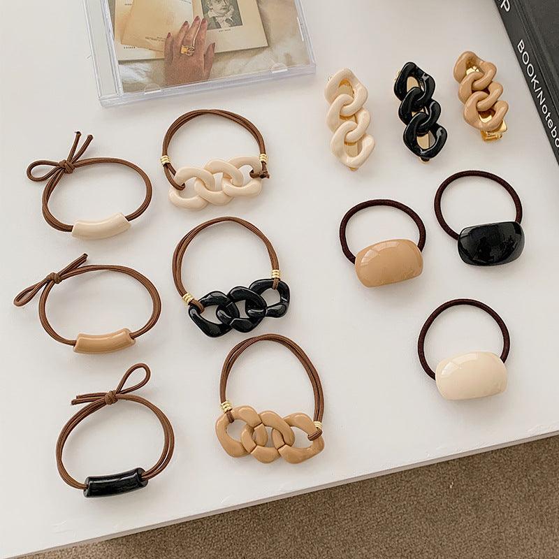 1/3Pcs/Set Women Scrunchie Hair Ties Ponytail Holder Headband Rubber Bands Fashion Elastic Hair Bands Hair Rope Gorgeous Hair Accessories For Women