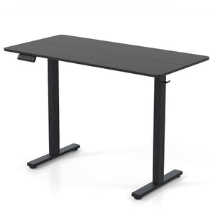 48 Inch x 24 Inch Ergonomic Electric Standing Desk with 3 Memory Settings for Home Office-Black