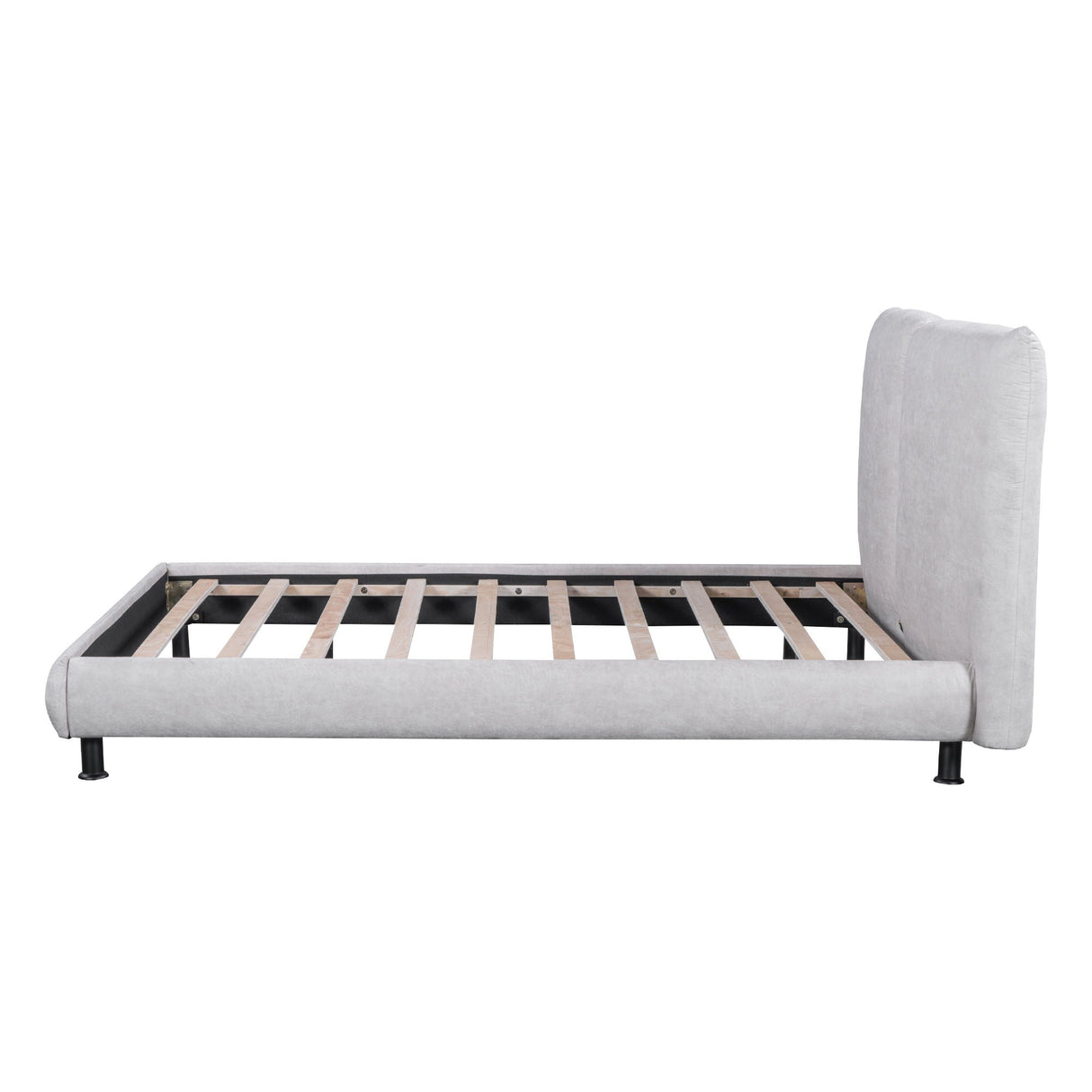 Upholstered Platform Bed With 2 Large Headrests And Thick by Couch.com