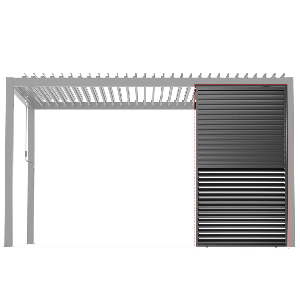Louver Grille 1 / 3 13Ft Frame & Louvers - Black by Couch.com
