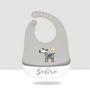 Baby Cartoon Silicone Bib Waterproof And Dirt-proof Super Soft