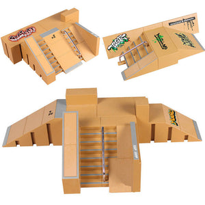 Finger skateboard track field