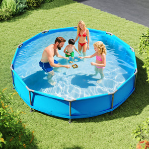 690/978/1158/1617 Gal Outdoor Family Swimming Pool with Metal Frame-12 ft