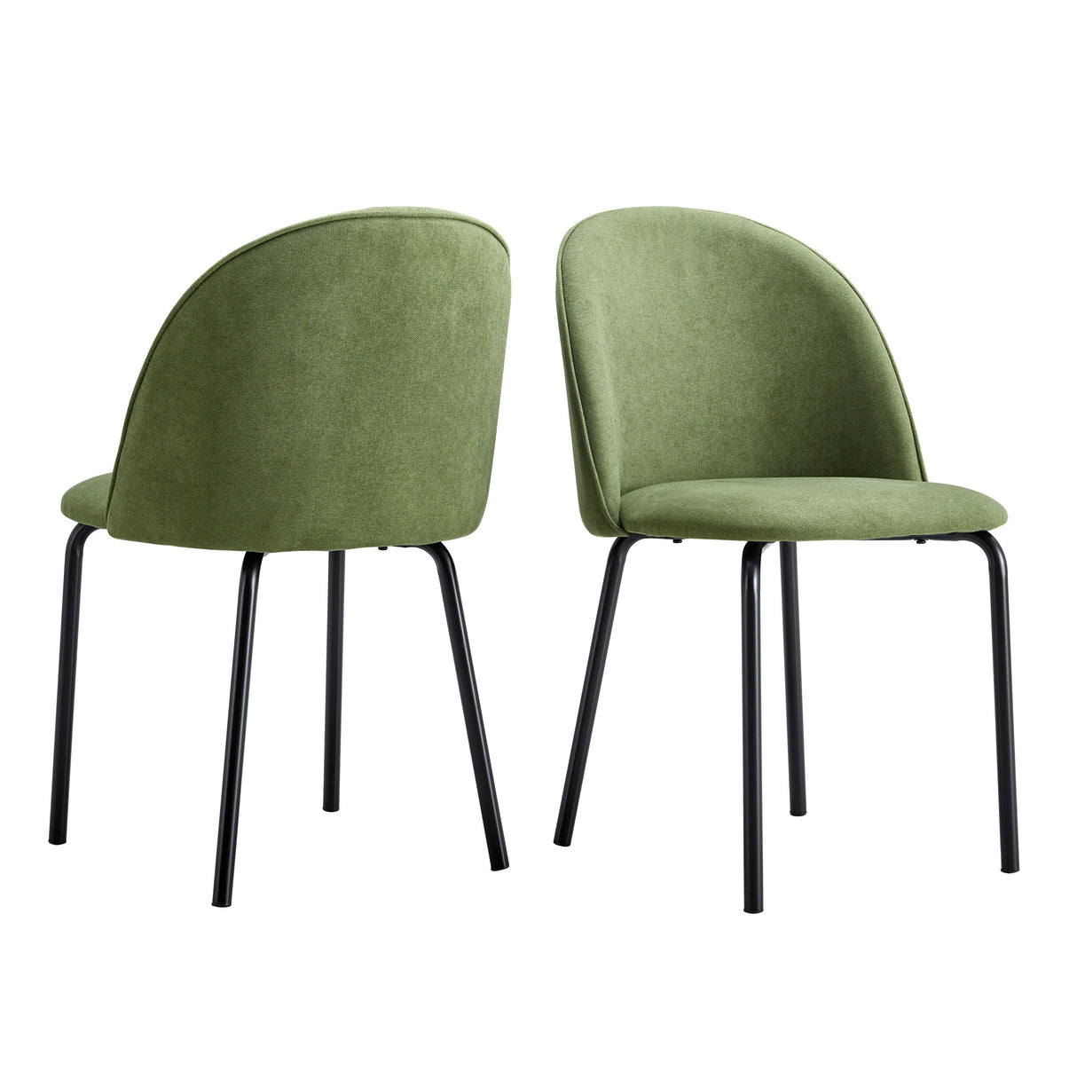 5 Pieces Dining Set, Table Metal Leg Mid-Century Dining Table For 4 - 6 People With MDF Table Top, Pedestal Dining Table, End Table Leisure Coffee Table - Army Green by Couch.com