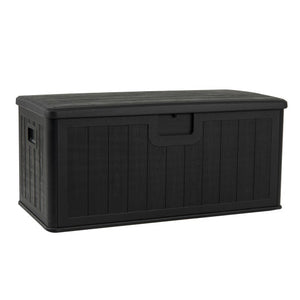 100 Gallon Large Deck Box with Lockable Lid for Patio-Black