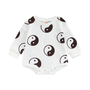 Baby One-piece Suit Knitted Long Sleeve