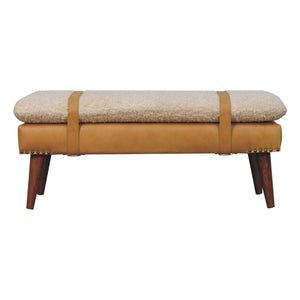 Boucle Leather Bench - Tan by Couch.com