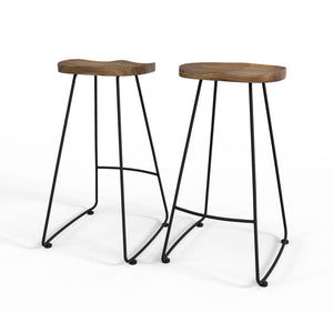 Amberly - Rustic Saddle Bar Stool (Set of 2) by Couch.com