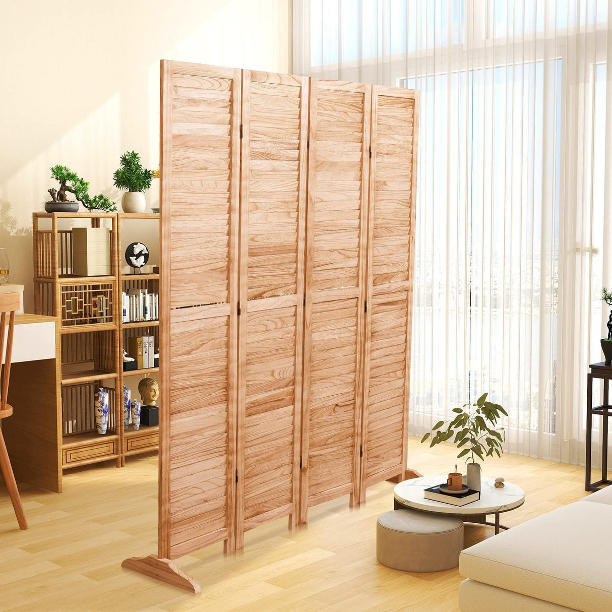 Panel Wooden Folding Room Divider by Couch.com