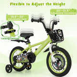 14 Inch Kids Bike Adjustable with Detachable Training Wheels for 3-5 Years Old-14 inches