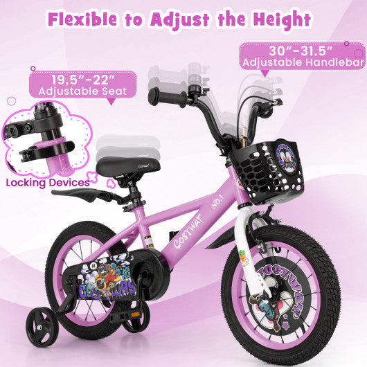 14 Inch Kids Bike for 3-5 Years Old Sport Bicycle with Adjustable Handlebar and Saddle-14 inches