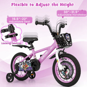 14 Inch Kids Bike for 3-5 Years Old Sport Bicycle with Adjustable Handlebar and Saddle-14 inches