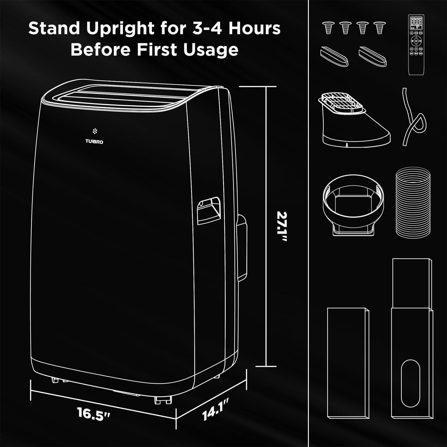Greenland 14,000 BTU Smart WiFi Portable Air Conditioner - Black