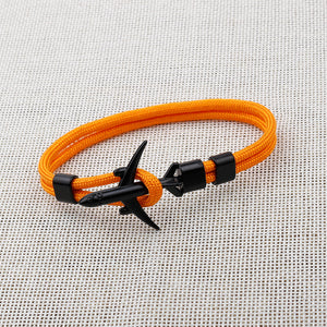 Modern Fashion Airplane Anchor Bracelets Men Charm Rope Chain Paracord Bracelet Women Male Air Force Style Wrap Metal Sport Hook Gift