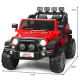 12V 2-Seater Ride on Car Truck with Remote Control and Storage Room-White
