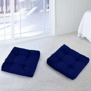 21 Inch x 21 Inch Patio Chair Seat Cushion Pads for Indoor and Outdoor-Navy