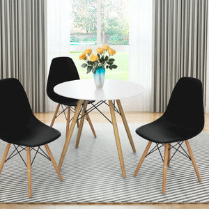 Set of 2 Mid-Century Modern DSW Dining Side Chair-White
