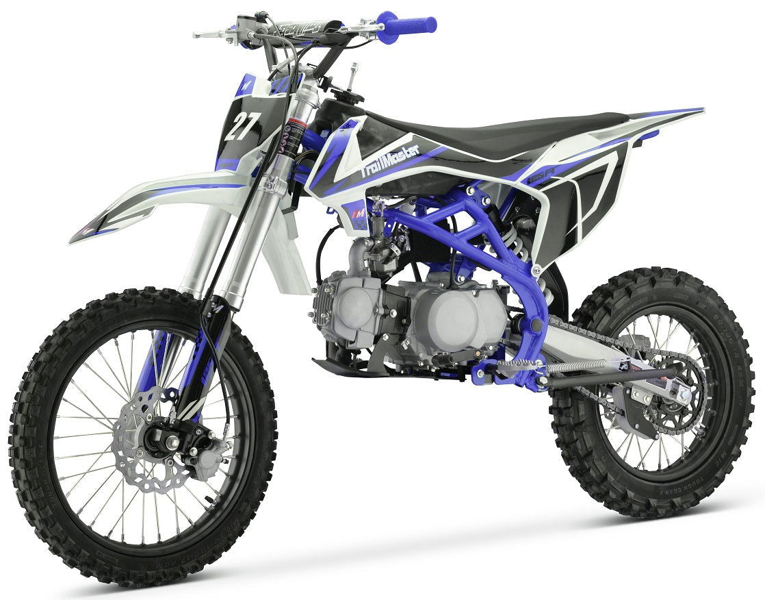 TrailMaster TM27 125cc Large Frame, Dirt Bike 4-Speed Manual (17/14), Ages 12 and up