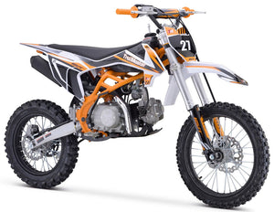 TrailMaster TM27 125cc Large Frame, Dirt Bike 4-Speed Manual (17/14), Ages 12 and up