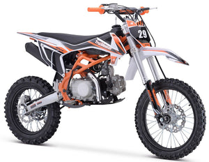 TrailMaster TM29 125cc Dirt Bike, Large Frame, 4-Speed Manual, with Electric Start (17/14), Ages 12 and up