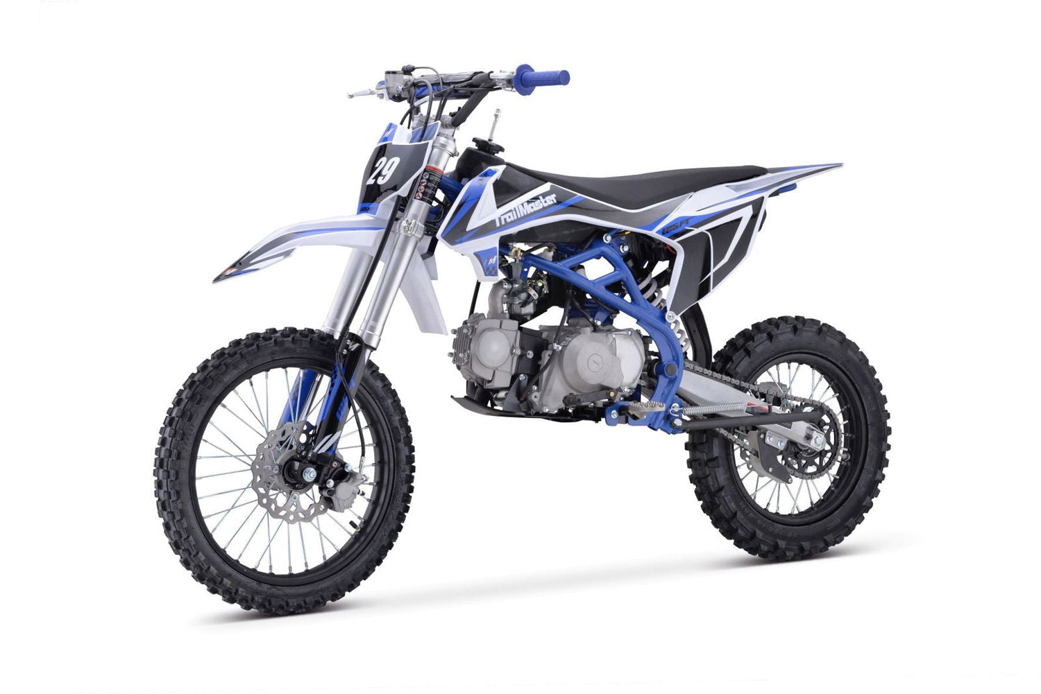 TrailMaster TM29 125cc Dirt Bike, Large Frame, 4-Speed Manual, with Electric Start (17/14), Ages 12 and up