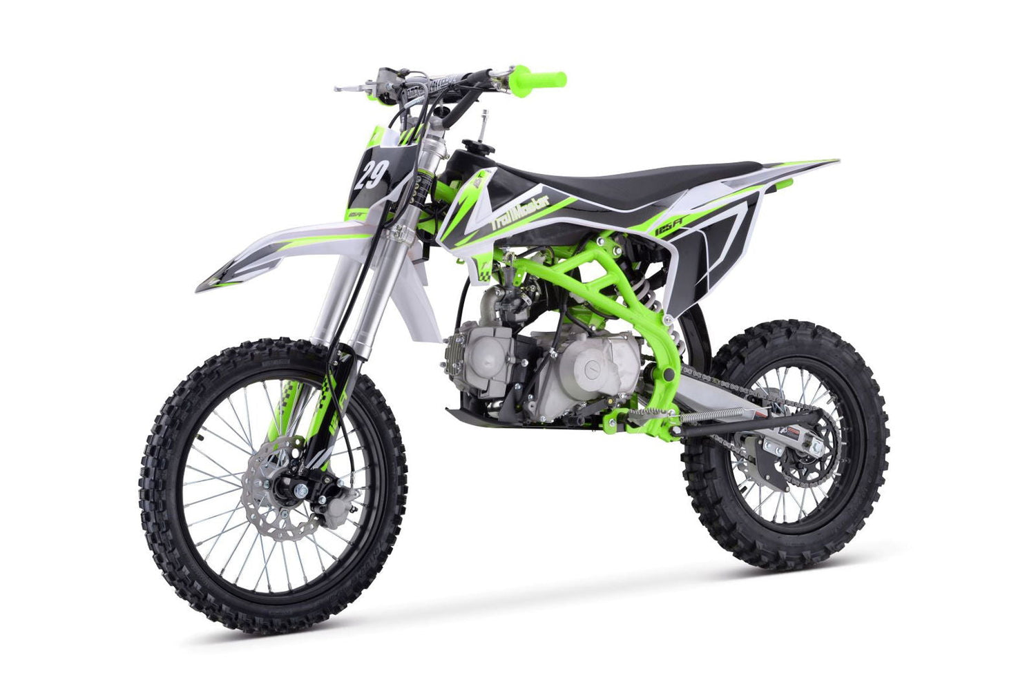 TrailMaster TM29 125cc Dirt Bike, Large Frame, 4-Speed Manual, with Electric Start (17/14), Ages 12 and up