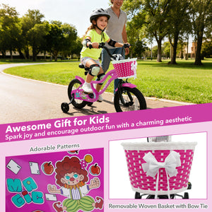 14 Inch Kids Bike with Training Wheels for Aged 3-5 Years Old - Magic Rose