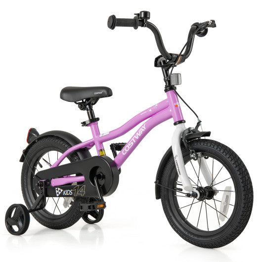 Kids Bike 14-Inch Children Training Bicycle with 2 Brake for 3-5 Years Old